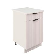 Шкаф нижний с ящиком ШН1Я 500 Корпус: ЛДСП белый 16мм; фасад: фрезеровка Норд Line, МДФ софт даймонд 16 мм