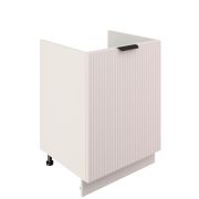 Шкаф нижний под мойку ШНМ 600-1 Корпус: ЛДСП белый 16мм; фасад: фрезеровка Норд Line, МДФ софт даймонд 16 мм