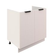 Шкаф нижний под мойку ШНМ 800 Корпус: ЛДСП белый 16мм; фасад: фрезеровка Норд Line, МДФ софт даймонд 16 мм