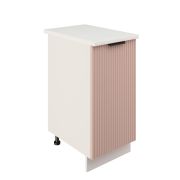 Шкаф нижний ШН 400 Корпус: ЛДСП белый 16мм; фасад: фрезеровка Норд Line, МДФ софт какао 16 мм