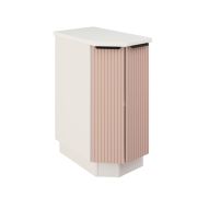 Шкаф нижний торцевой ШНТ 360 Корпус: ЛДСП белый 16мм; фасад: фрезеровка Норд Line, МДФ софт какао 16 мм