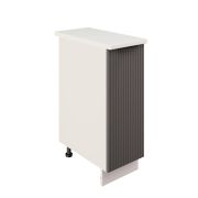 Шкаф нижний ШН 300 Корпус: ЛДСП белый 16мм; фасад: фрезеровка Норд Line, МДФ софт смок 16 мм