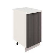 Шкаф нижний ШН 450 Корпус: ЛДСП белый 16мм; фасад: фрезеровка Норд Line, МДФ софт смок 16 мм