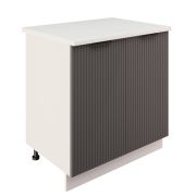 Шкаф нижний ШН 800 Корпус: ЛДСП белый 16мм; фасад: фрезеровка Норд Line, МДФ софт смок 16 мм