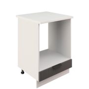 Шкаф нижний духовой ШНД 600 Корпус: ЛДСП белый 16мм; фасад: фрезеровка Норд Line, МДФ софт смок 16 мм