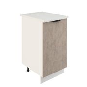 Шкаф нижний ШН 450 Корпус: ЛДСП белый 16мм; фасад: фрезеровка Норд, МДФ камень беж 16 мм