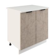 Шкаф нижний ШН 800 Корпус: ЛДСП белый 16мм; фасад: фрезеровка Норд, МДФ камень беж 16 мм