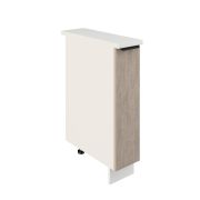 Шкаф шижний ШНБ 200 Корпус: ЛДСП белый 16мм; фасад: фрезеровка Норд, МДФ камень беж 16 мм