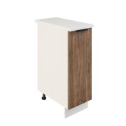 Шкаф нижний ШН 300 Корпус: ЛДСП белый 16мм; фасад: фрезеровка Норд, МДФ орех канадский 16 мм