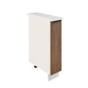 Шкаф шижний ШНБ 200 Корпус: ЛДСП белый 16мм; фасад: фрезеровка Норд, МДФ орех канадский 16 мм
