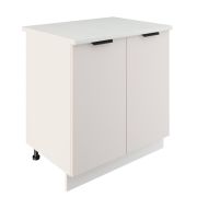 Шкаф нижний ШН 800 Корпус: ЛДСП белый 16мм; фасад: фрезеровка Норд, МДФ софт даймонд 16 мм