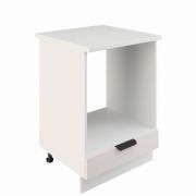 Шкаф нижний духовой ШНД 600 Корпус: ЛДСП белый 16мм; фасад: фрезеровка Норд, МДФ софт даймонд 16 мм