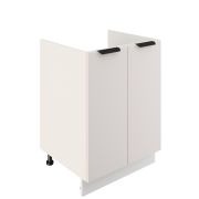 Шкаф нижний под мойку ШНМ 600 Корпус: ЛДСП белый 16мм; фасад: фрезеровка Норд, МДФ софт даймонд 16 мм