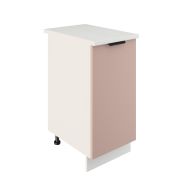 Шкаф нижний ШН 400 Корпус: ЛДСП белый 16мм; фасад: фрезеровка Норд, МДФ софт какао 16 мм