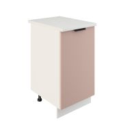 Шкаф нижний ШН 450 Корпус: ЛДСП белый 16мм; фасад: фрезеровка Норд, МДФ софт какао 16 мм