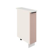 Шкаф шижний ШНБ 200 Корпус: ЛДСП белый 16мм; фасад: фрезеровка Норд, МДФ софт какао 16 мм