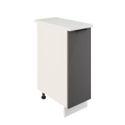 Шкаф нижний ШН 300 Корпус: ЛДСП белый 16мм; фасад: фрезеровка Норд, МДФ софт смок 16 мм