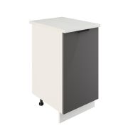 Шкаф нижний ШН 450 Корпус: ЛДСП белый 16мм; фасад: фрезеровка Норд, МДФ софт смок 16 мм