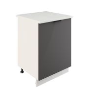 Шкаф нижний ШН 600-1 Корпус: ЛДСП белый 16мм; фасад: фрезеровка Норд, МДФ софт смок 16 мм