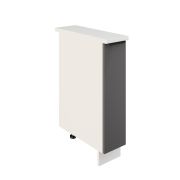 Шкаф шижний ШНБ 200 Корпус: ЛДСП белый 16мм; фасад: фрезеровка Норд, МДФ софт смок 16 мм