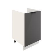Шкаф нижний под мойку ШНМ 500 Корпус: ЛДСП белый 16мм; фасад: фрезеровка Норд, МДФ софт смок 16 мм