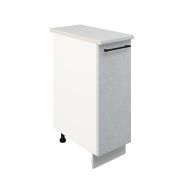 Шкаф нижний ШН 300 Корпус: ЛДСП белый 16мм; фасад: фрезеровка Нувель, МДФ бетон белый 16мм