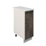Шкаф нижний ШН 300 Корпус: ЛДСП белый 16мм; фасад: фрезеровка Нувель, МДФ бетон коричневый 16мм