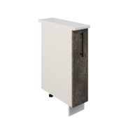 Шкаф шижний ШНБ 200 Корпус: ЛДСП белый 16мм; фасад: фрезеровка Нувель, МДФ бетон коричневый 16мм