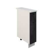 Шкаф шижний ШНБ 200 Корпус: ЛДСП белый 16мм; фасад: фрезеровка Нувель, МДФ бетон черный 16мм