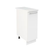 Шкаф нижний ШН 300 Корпус: ЛДСП белый 16мм; фасад: фрезеровка Олива, МДФ глянец белый 16мм