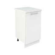 Шкаф нижний ШН 450 Корпус: ЛДСП белый 16мм; фасад: фрезеровка Олива, МДФ глянец белый 16мм