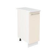 Шкаф нижний ШН 300 Корпус: ЛДСП белый 16мм; фасад: фрезеровка Олива, МДФ глянец ваниль 16мм