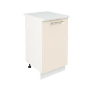 Шкаф нижний ШН 450 Корпус: ЛДСП белый 16мм; фасад: фрезеровка Олива, МДФ глянец ваниль 16мм