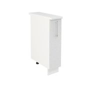 Шкаф шижний ШНБ 200 Корпус: ЛДСП белый 16мм; фасад: фрезеровка Олива, МДФ металлик белый 16мм