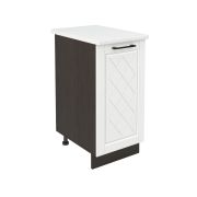 Шкаф нижний ШН 400 Корпус: ЛДСП венге 16мм; фасад: фрезеровка Барселона, МДФ белое дерево 16мм