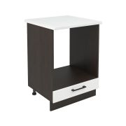 Шкаф нижний духовой ШНД 600 Корпус: ЛДСП венге 16мм; фасад: фрезеровка Барселона, МДФ белое дерево 16мм