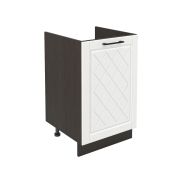 Шкаф нижний под мойку ШНМ 500 Корпус: ЛДСП венге 16мм; фасад: фрезеровка Барселона, МДФ белое дерево 16мм