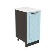 Шкаф нижний ШН 400 Корпус: ЛДСП венге 16мм; фасад: фрезеровка Барселона, МДФ голубой тик 16мм