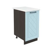 Шкаф нижний ШН 450 Корпус: ЛДСП венге 16мм; фасад: фрезеровка Барселона, МДФ голубой тик 16мм