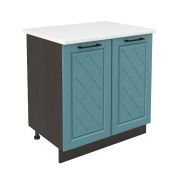 Шкаф нижний ШН 800 Корпус: ЛДСП венге 16мм; фасад: фрезеровка Барселона, МДФ морское дерево 16мм