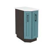 Шкаф нижний торцевой ШНТ 360 Корпус: ЛДСП венге 16мм; фасад: фрезеровка Барселона, МДФ морское дерево 16мм