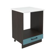 Шкаф нижний духовой ШНД 600 Корпус: ЛДСП венге 16мм; фасад: фрезеровка Барселона, МДФ морское дерево 16мм