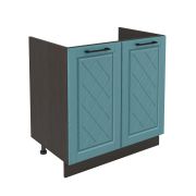 Шкаф нижний под мойку ШНМ 800 Корпус: ЛДСП венге 16мм; фасад: фрезеровка Барселона, МДФ морское дерево 16мм