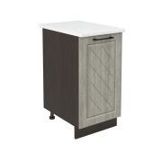 Шкаф нижний ШН 450 Корпус: ЛДСП венге 16мм; фасад: фрезеровка Барселона, МДФ седой клен 16мм