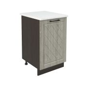 Шкаф нижний ШН 500 Корпус: ЛДСП венге 16мм; фасад: фрезеровка Барселона, МДФ седой клен 16мм