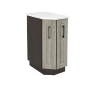 Шкаф нижний торцевой ШНТ 360 Корпус: ЛДСП венге 16мм; фасад: фрезеровка Барселона, МДФ седой клен 16мм