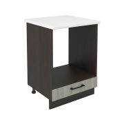 Шкаф нижний духовой ШНД 600 Корпус: ЛДСП венге 16мм; фасад: фрезеровка Барселона, МДФ седой клен 16мм