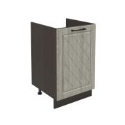 Шкаф нижний под мойку ШНМ 500 Корпус: ЛДСП венге 16мм; фасад: фрезеровка Барселона, МДФ седой клен 16мм