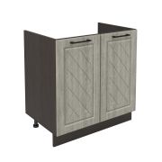 Шкаф нижний под мойку ШНМ 800 Корпус: ЛДСП венге 16мм; фасад: фрезеровка Барселона, МДФ седой клен 16мм