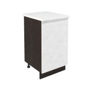 Шкаф нижний ШН 450 Корпус: ЛДСП венге 16мм; фасад: фрезеровка Бруклин, МДФ бетон белый 16мм